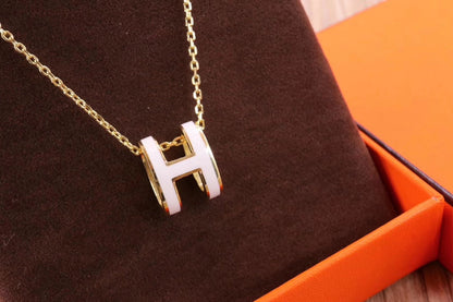 [ラブラッキー]HM CLIC イエローエナメルゴールドネックレス