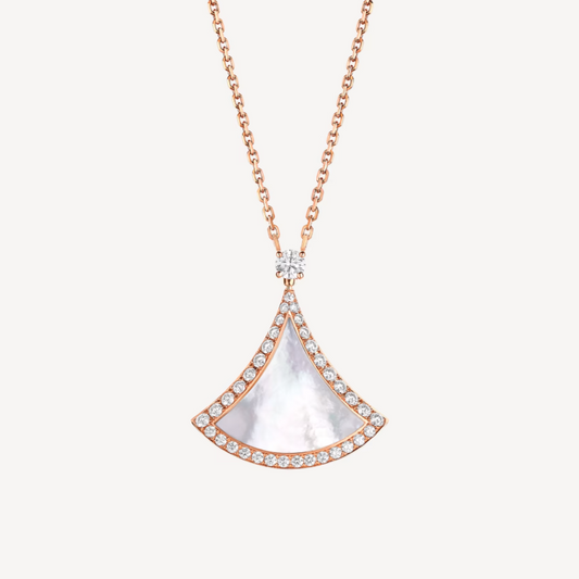[Love Lucky] DREAM MOP DIAMANT GEPAART ROSA GOLD HALSKETTE