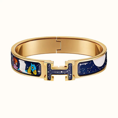 [Love Lucky]H STAR AND MOON BRACELET 12MM