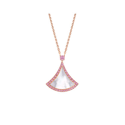 [Love Lucky] TRAUM-HALSKETTE MOP DIAMANT ROSA