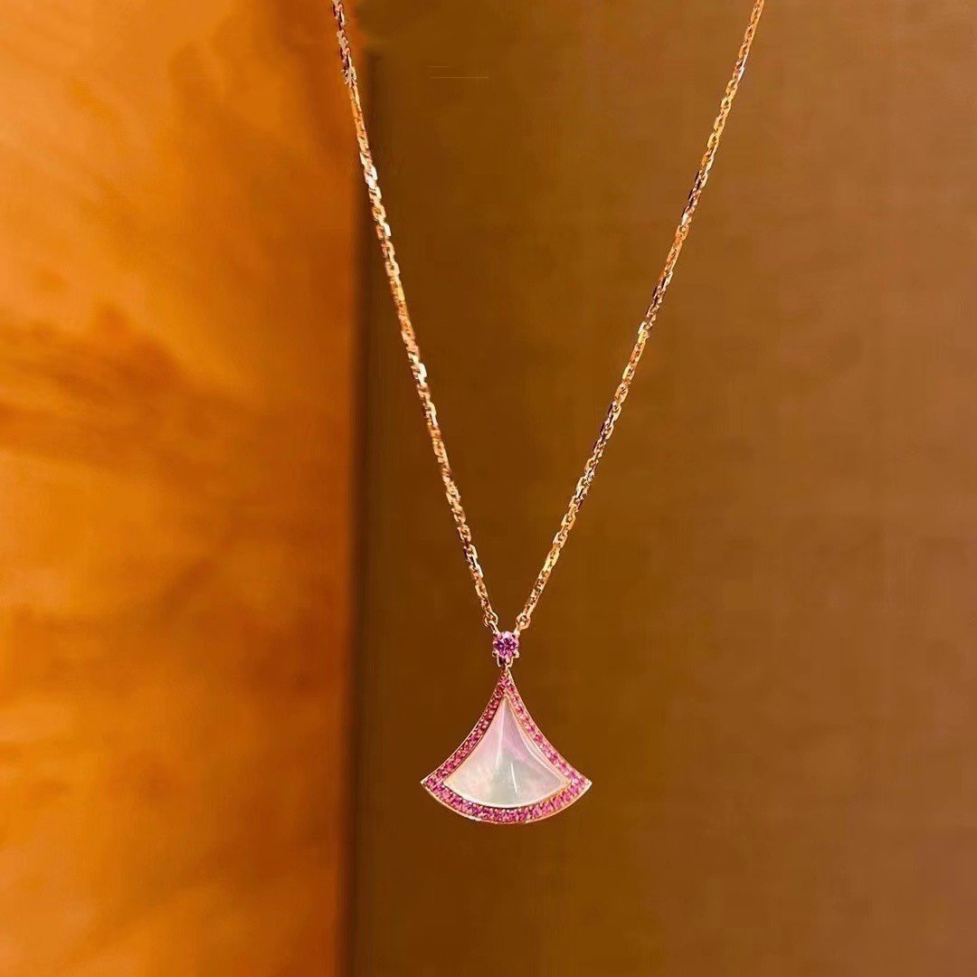 [Love Lucky] TRAUM-HALSKETTE MOP DIAMANT ROSA