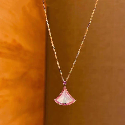 [Love Lucky] TRAUM-HALSKETTE MOP DIAMANT ROSA