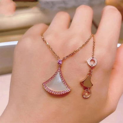 [Love Lucky] TRAUM-HALSKETTE MOP DIAMANT ROSA