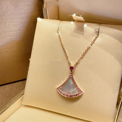 [Love Lucky] TRAUM-HALSKETTE MOP DIAMANT ROSA