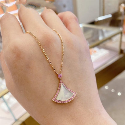 [Love Lucky] TRAUM-HALSKETTE MOP DIAMANT ROSA