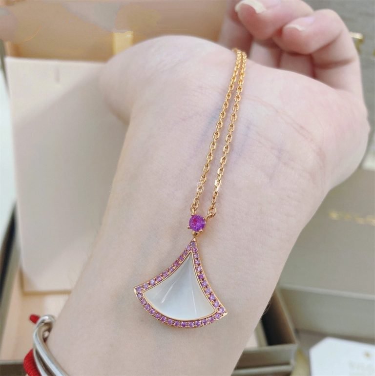 [Love Lucky] TRAUM-HALSKETTE MOP DIAMANT ROSA