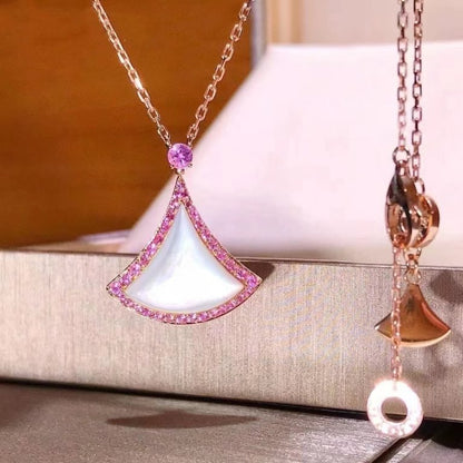 [Love Lucky] TRAUM-HALSKETTE MOP DIAMANT ROSA