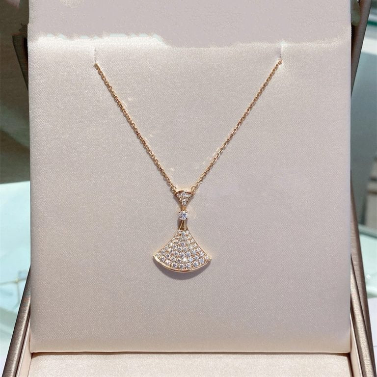 [Love Lucky]DREAM NECKLACE PINK GOLD FULL DIAMOND