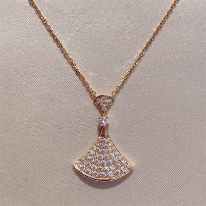 [Love Lucky]DREAM NECKLACE PINK GOLD FULL DIAMOND