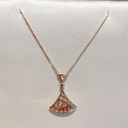 [Love Lucky]DREAM NECKLACE PINK GOLD FULL DIAMOND