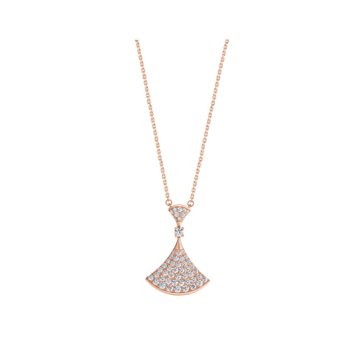 [Love Lucky]DREAM NECKLACE PINK GOLD FULL DIAMOND
