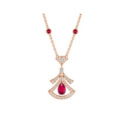 [Love Lucky] TRAUM-HALSKETTE KARNEOL DIAMANT ROTGOLD