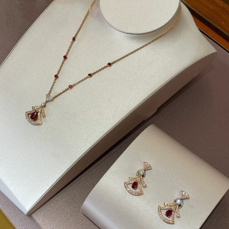 [Love Lucky] TRAUM-HALSKETTE KARNEOL DIAMANT ROTGOLD