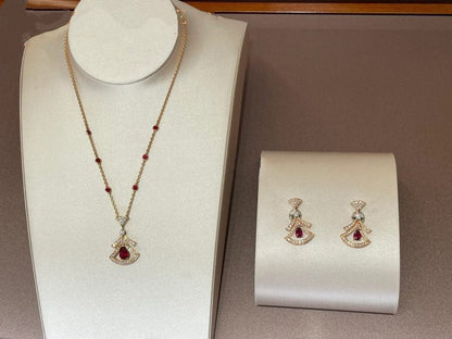 [Love Lucky] TRAUM-HALSKETTE KARNEOL DIAMANT ROTGOLD