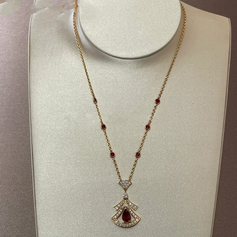 [Love Lucky] TRAUM-HALSKETTE KARNEOL DIAMANT ROTGOLD