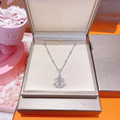 [Love Lucky] TRAUMKETTE WEIßER DIAMANT SILBER