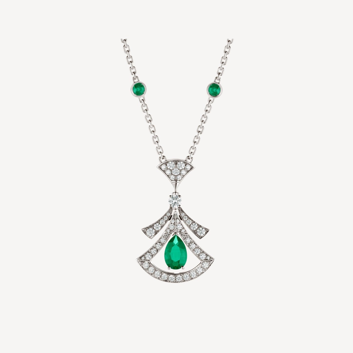[Love Lucky]DREAM NECKLACE MALACHITE DIAMOND SILVER