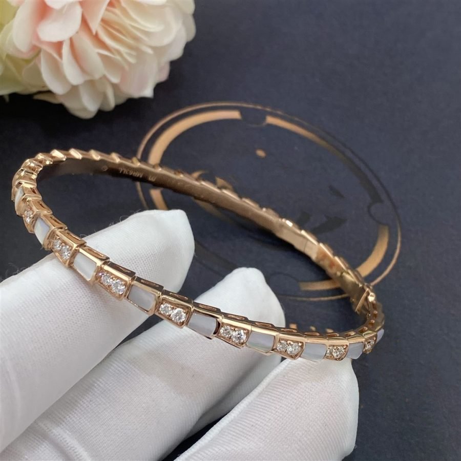 [Love Lucky]SERPENTI ARMBAND ROTGOLD MOP DIAMANT 