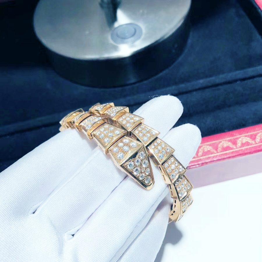 [Love Lucky]SERPENTI ARMBAND 8MM ROTGOLD DIAMANT