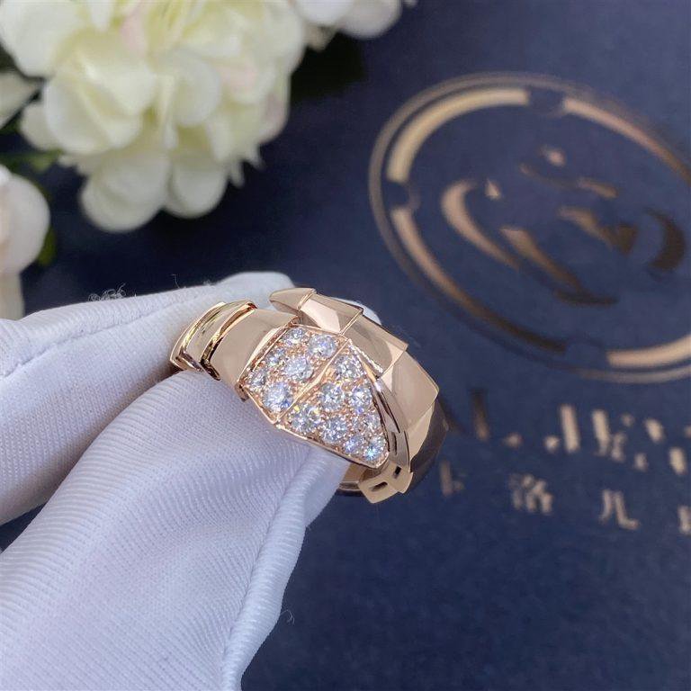 [Love Lucky]SERPENTI RING PINK GOLD DIAMOND