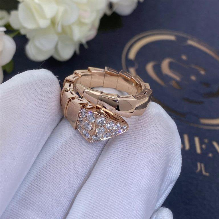 [Love Lucky]SERPENTI RING PINK GOLD DIAMOND