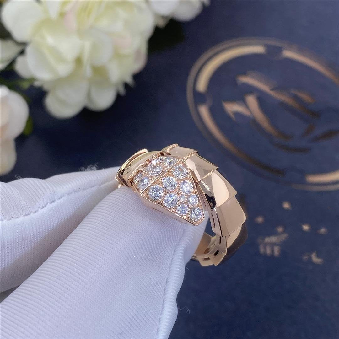 [Love Lucky]SERPENTI RING PINK GOLD DIAMOND