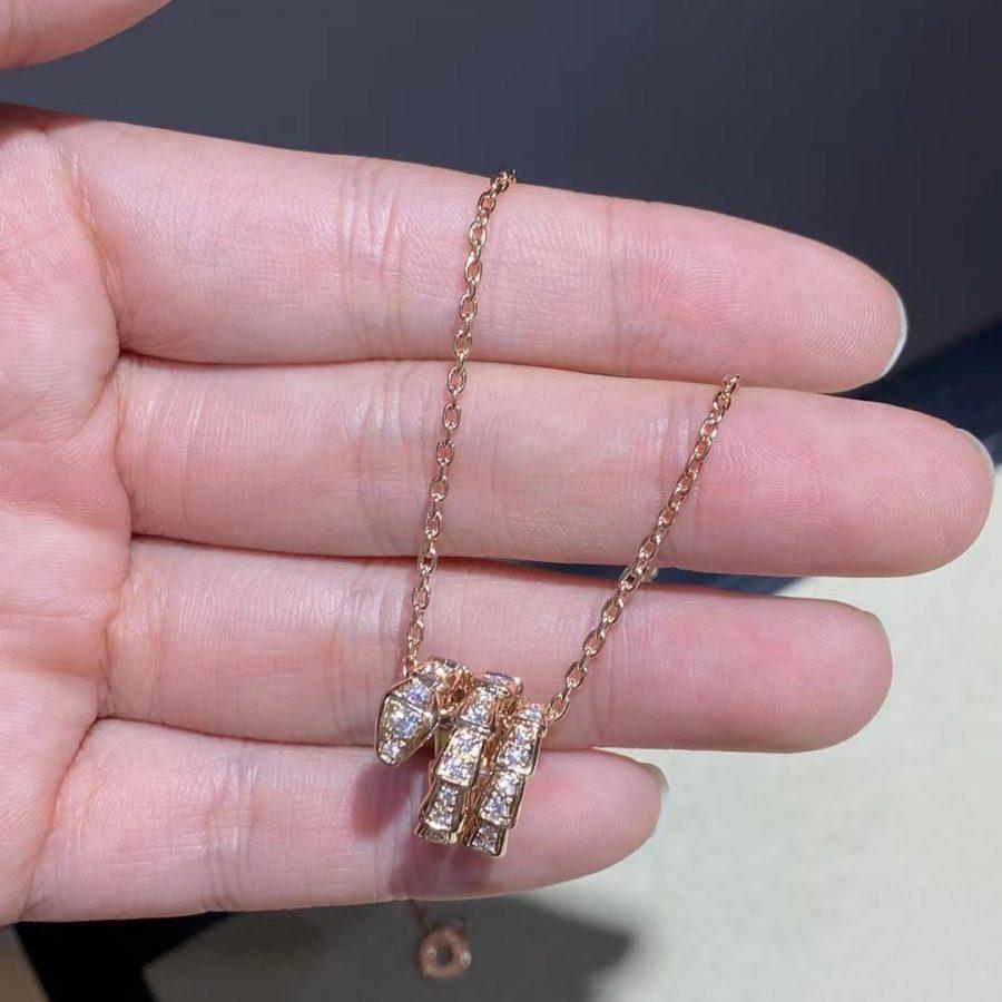 [Love Lucky]SERPENTI ROSA GOLD HALSKETTE DOPPELRING DIAMANT