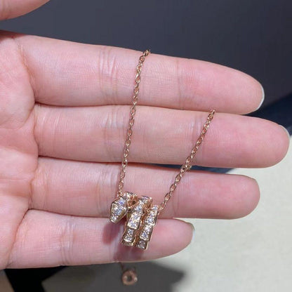 [Love Lucky]SERPENTI ROSA GOLD HALSKETTE DOPPELRING DIAMANT