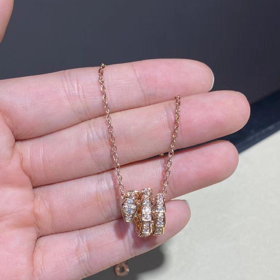 [Love Lucky]SERPENTI ROSA GOLD HALSKETTE DOPPELRING DIAMANT