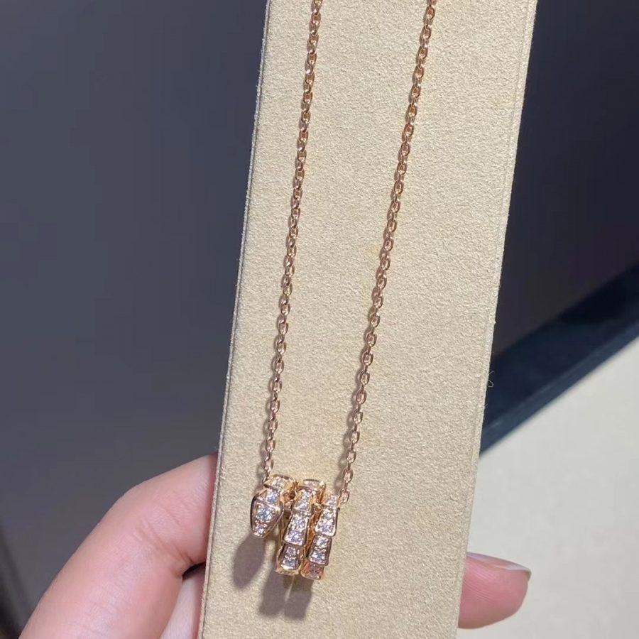 [Love Lucky]SERPENTI ROSA GOLD HALSKETTE DOPPELRING DIAMANT
