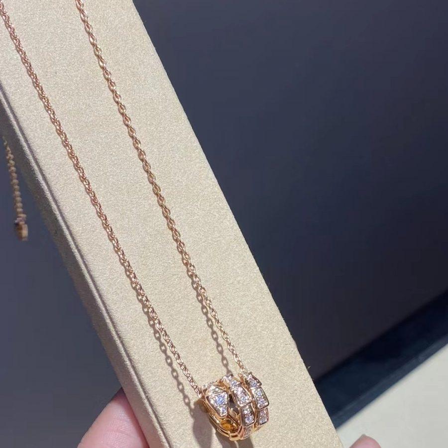 [Love Lucky]SERPENTI ROSA GOLD HALSKETTE DOPPELRING DIAMANT
