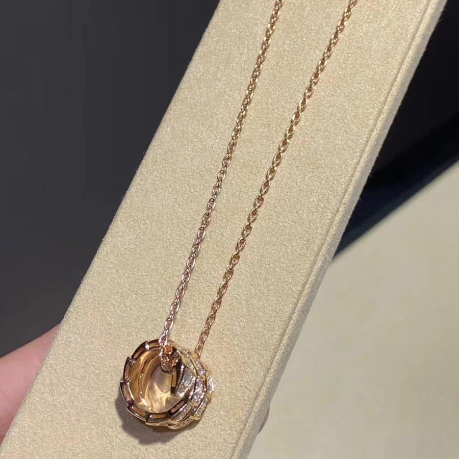[Love Lucky]SERPENTI ROSA GOLD HALSKETTE DOPPELRING DIAMANT