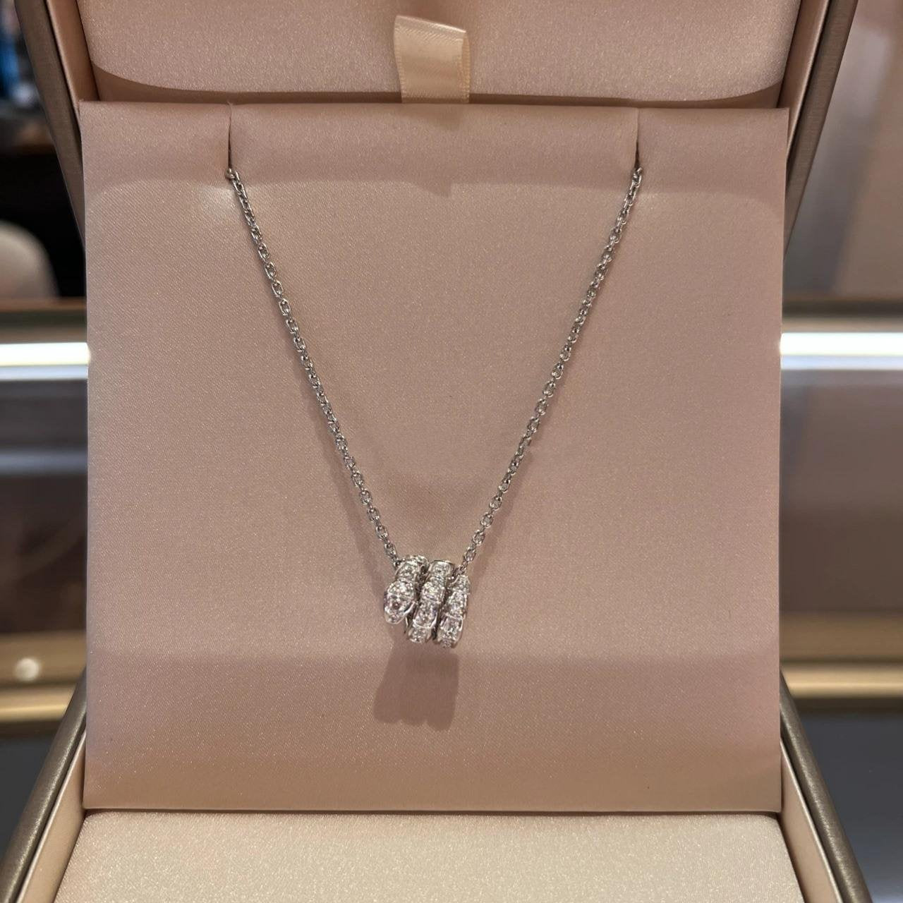 [Love Lucky]SERPENTI HALSKETTE DOPPELRING DIAMANT