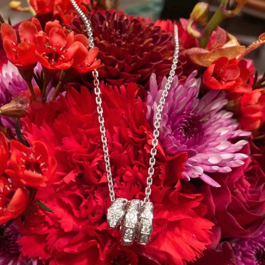 [Love Lucky]SERPENTI HALSKETTE DOPPELRING DIAMANT