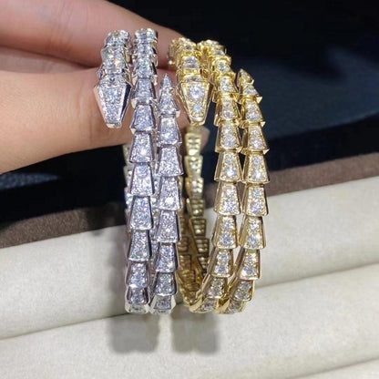 [Love Lucky]SERPENTI BRACELET GOLD DIAMOND DOUBLE ROW