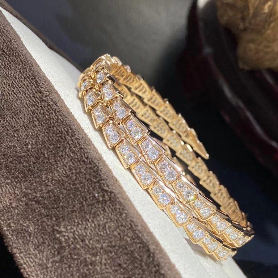 [Love Lucky]SERPENTI BRACELET GOLD DIAMOND DOUBLE ROW