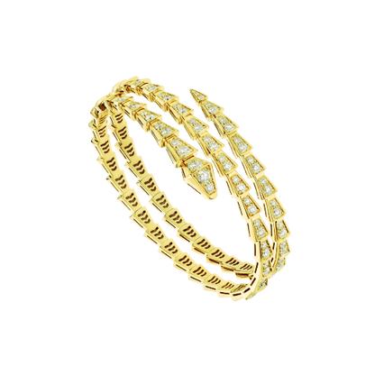 [Love Lucky]SERPENTI BRACELET GOLD DIAMOND DOUBLE ROW
