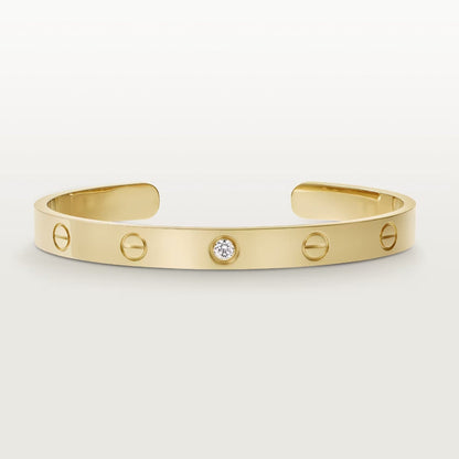 [Love Lucky]LOVE BRACELET 6.1MM 1 DIAMOND OPEN CUFF