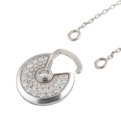 [Love Lucky]AMULETT SILBER VOLL DIAMANT HALSKETTE