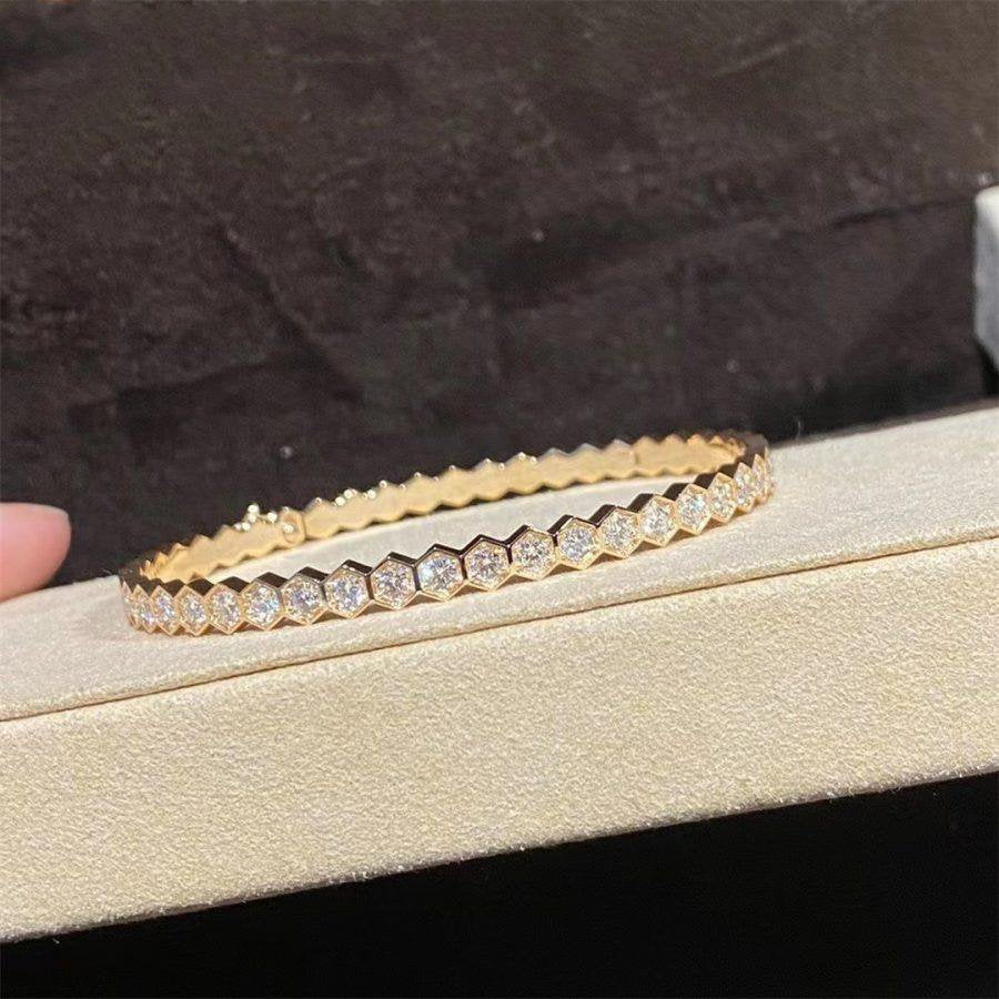 [Love Lucky] BEE LOVE GOLD ARMBAND VOLLER DIAMANT 