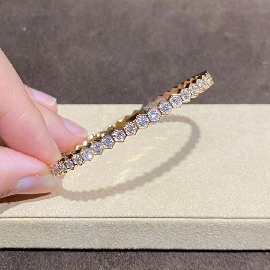 [Love Lucky] BEE LOVE GOLD ARMBAND VOLLER DIAMANT 