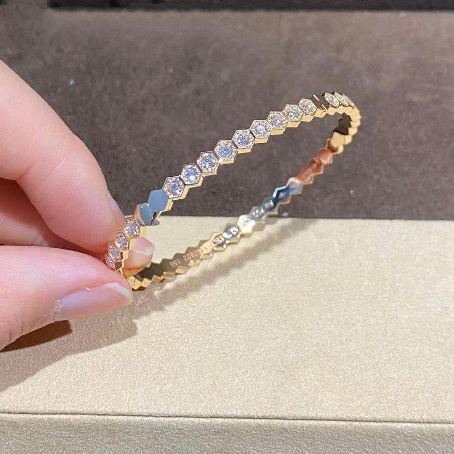 [Love Lucky] BEE LOVE GOLD ARMBAND VOLLER DIAMANT 