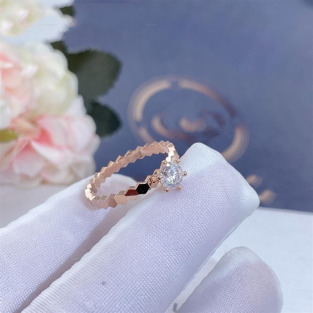 [Love Lucky] BEE LOVE RING ROSA GOLD 1 DIAMANT