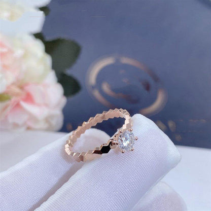 [Love Lucky] BEE LOVE RING ROSA GOLD 1 DIAMANT