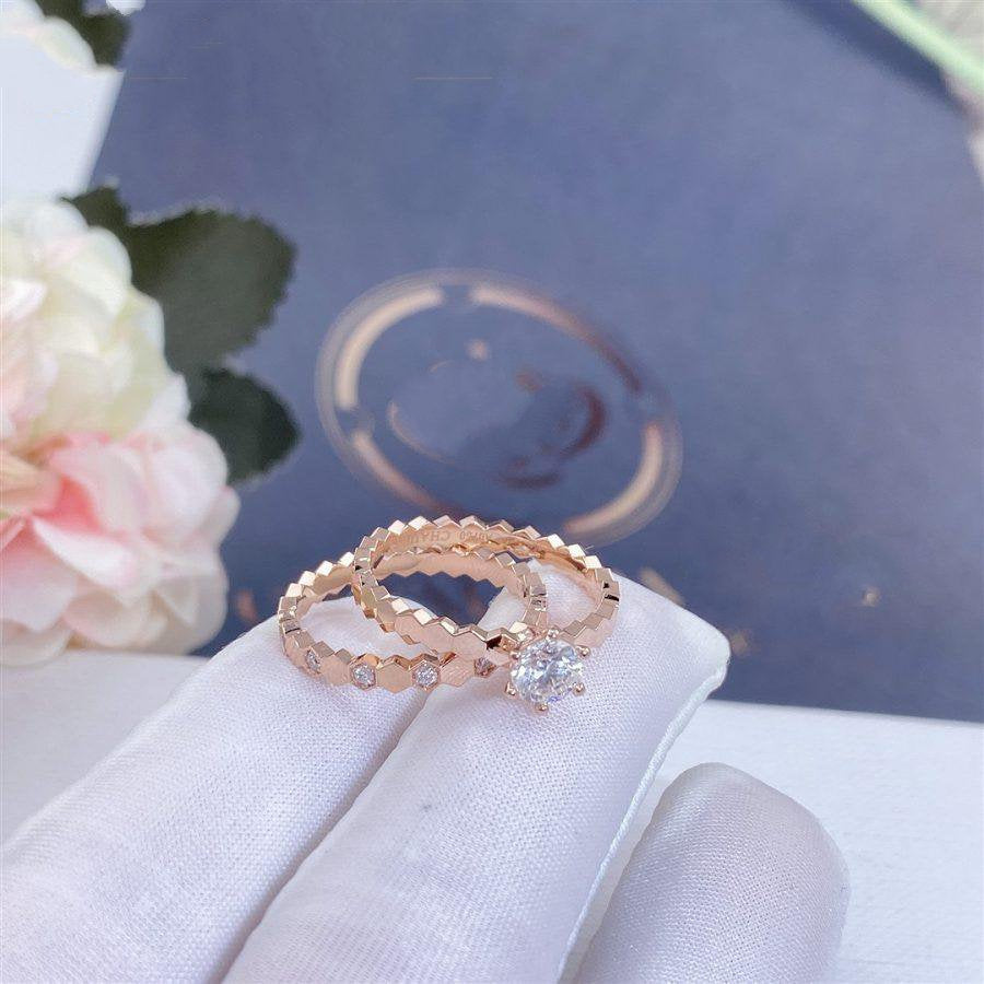 [Love Lucky] BEE LOVE RING ROSA GOLD 1 DIAMANT