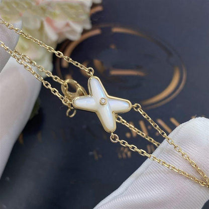 [Love Lucky]JEUX ARMBAND WEISSES MOP GOLD 1 DIAMANT