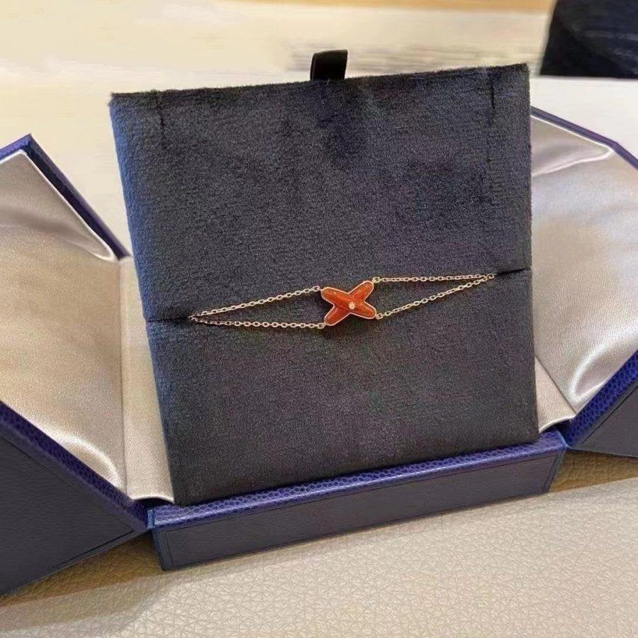 [Love Lucky]JEUX ARMBAND KARNEOL ROTGOLD 1 DIAMANT