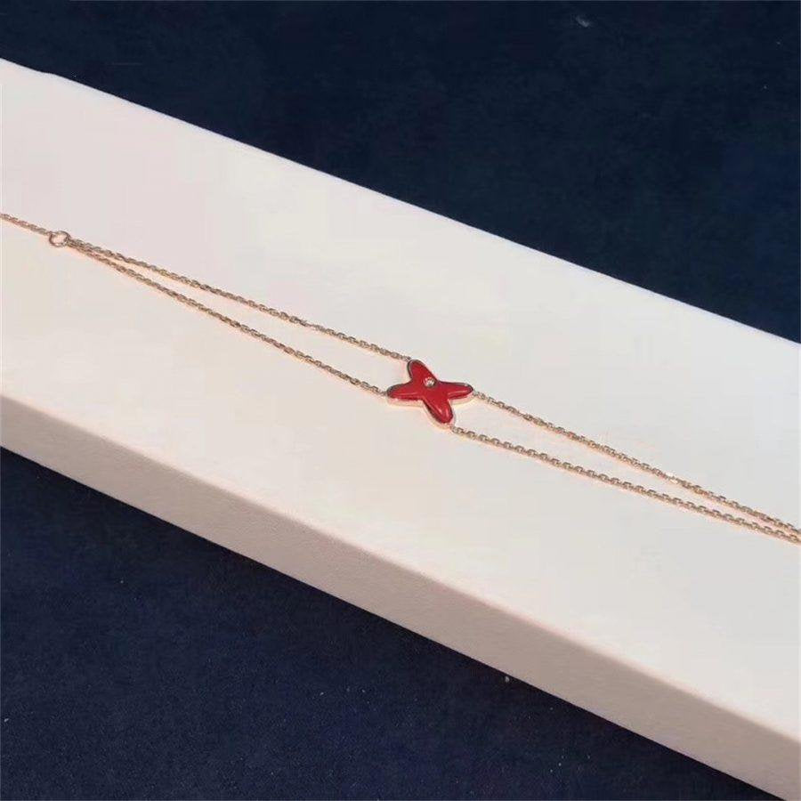 [Love Lucky]JEUX ARMBAND KARNEOL ROTGOLD 1 DIAMANT