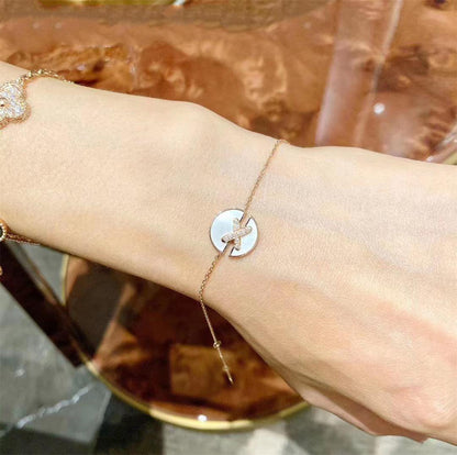 [Love Lucky]JEUX DE BRACELET MOP PINK GOLD DIAMONDS