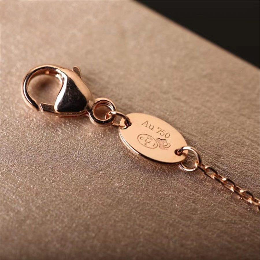 [Love Lucky] Hohles Design Vierblättriges Kleeblatt Blumenform Ring